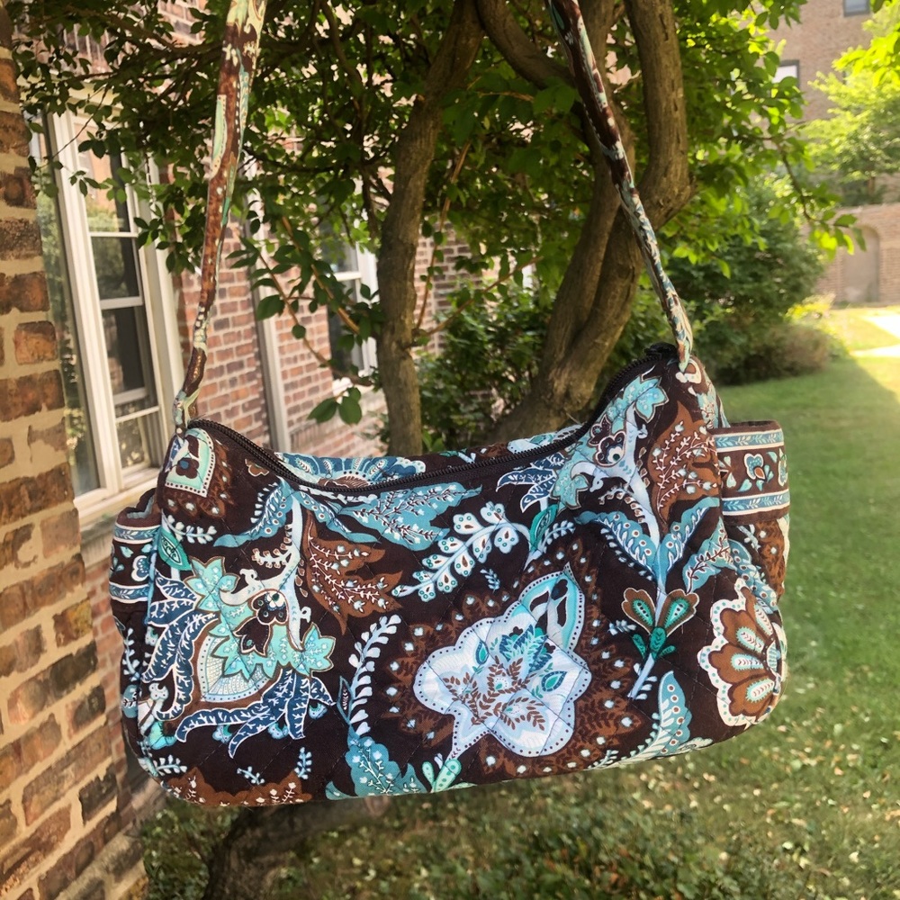 Vera Bradley Java Blue Paisley Pattern Handbag